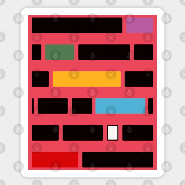 Bauhaus Style Geometric Design "Ordo" Magnet by TuncGK